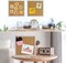 4 Pack Cork Bulletin Board with Push Pins and Wood Clips - 12x12 (White Framed)